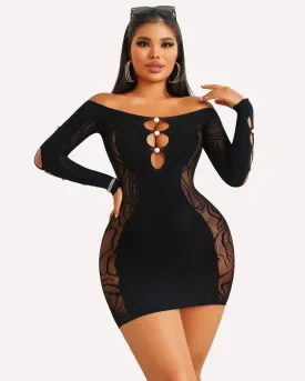 Fishnet Lingerie Bodycon Mini Dress