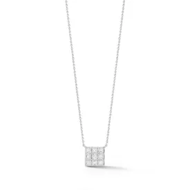 14K White Gold Diamond Necklace