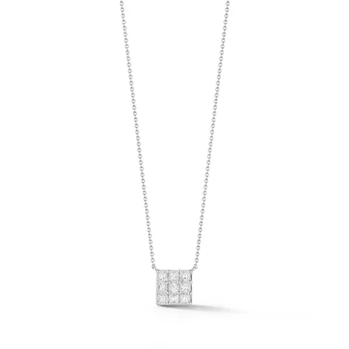 14K White Gold Diamond Necklace