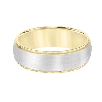 14k Yellow and White Gold Wedding Band, Size 10.0