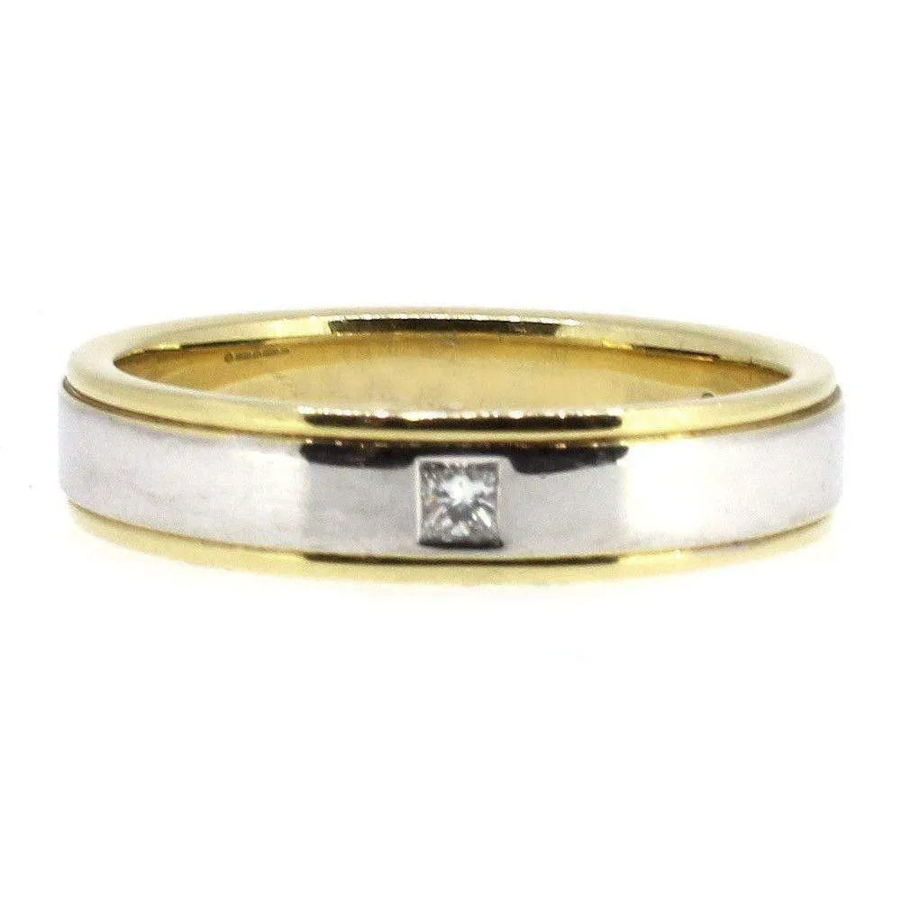 18 Carat Yellow &White Gold Diamond Wedding Ring - XD312