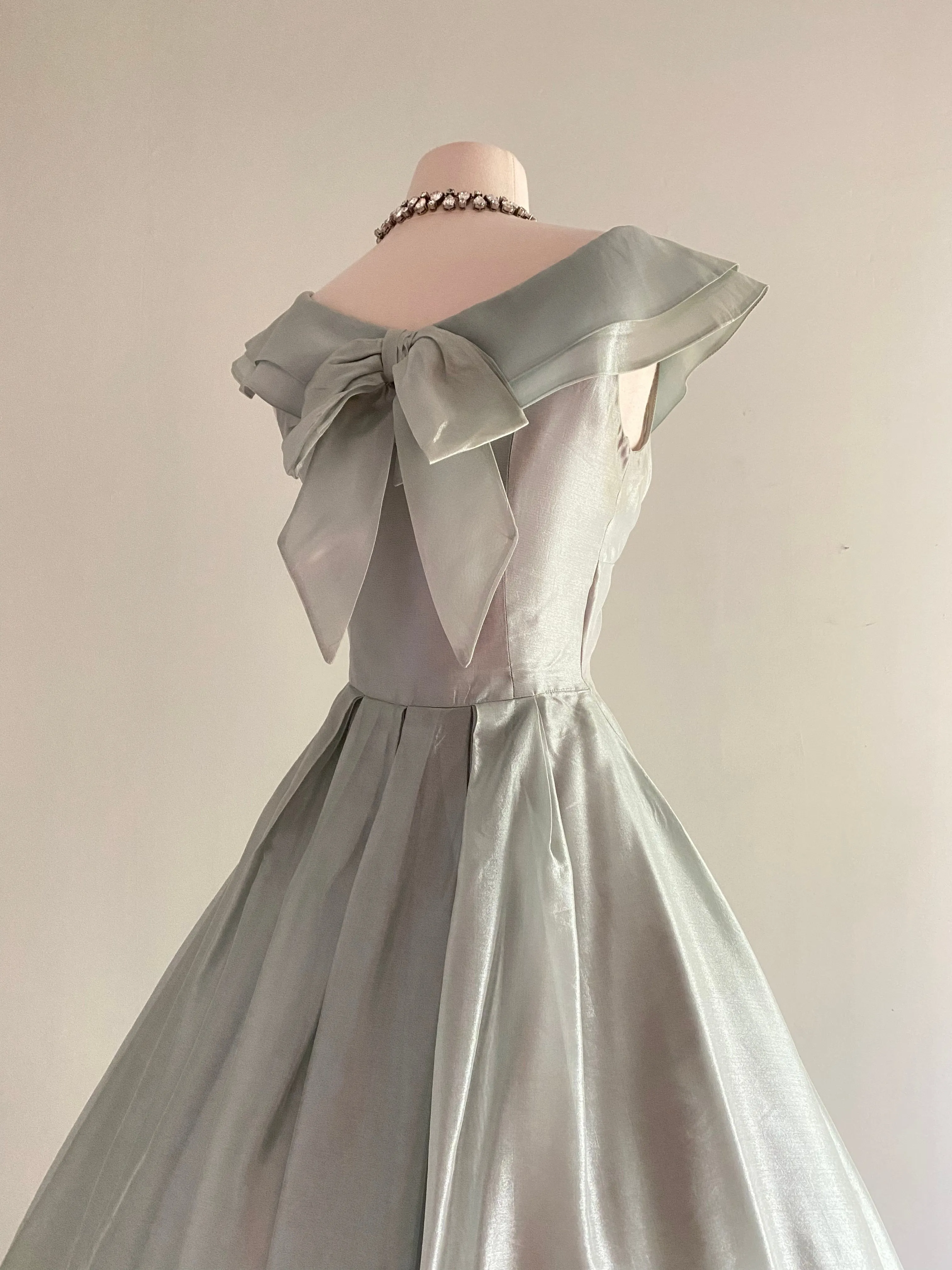 1950's Mirror Mirror Silk Organza Party Dress / XS