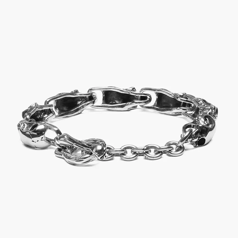 925 STERLING SILVER SKULL BRACELET