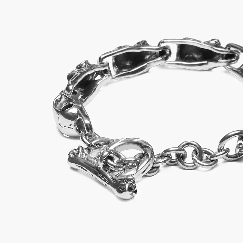 925 STERLING SILVER SKULL BRACELET