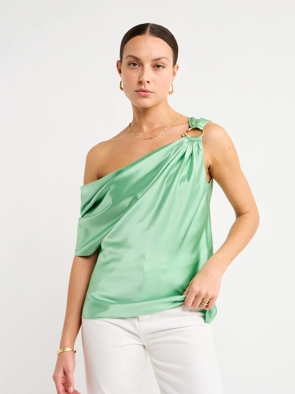 Acler Eastcott Top in Mantis Green