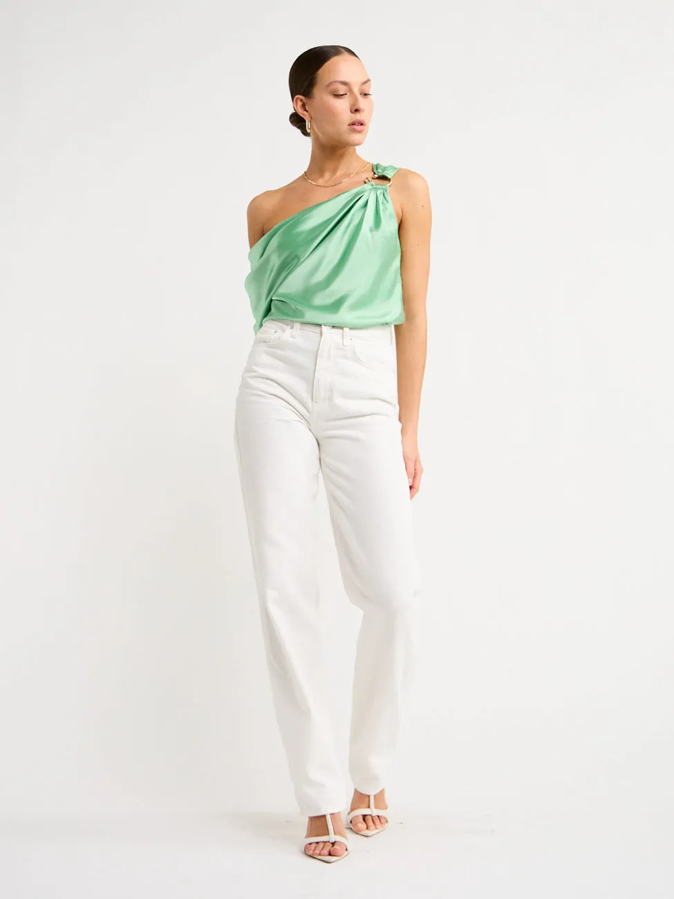 Acler Eastcott Top in Mantis Green