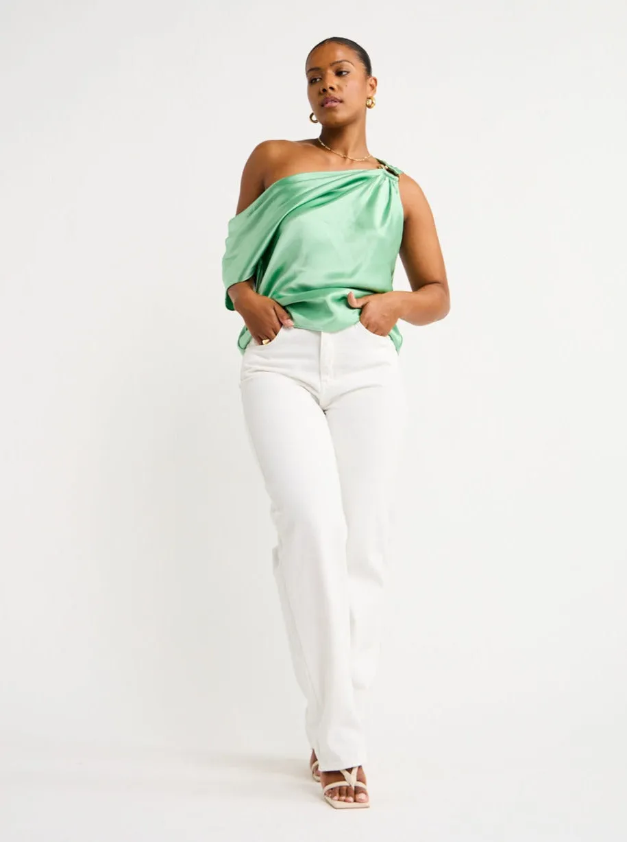 Acler Eastcott Top in Mantis Green