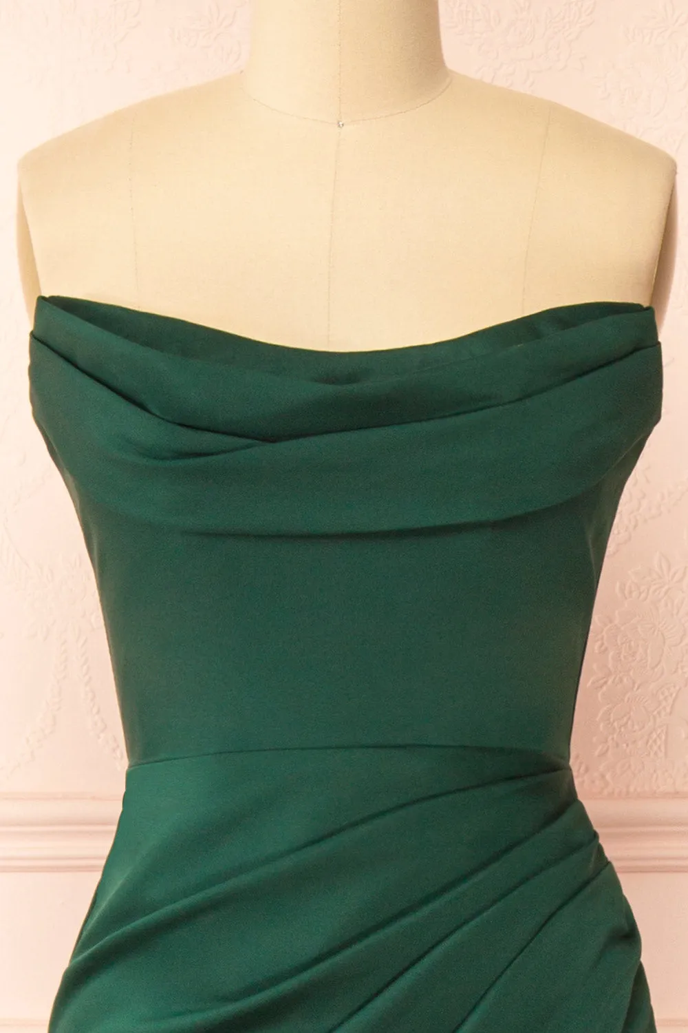 Ailsa Green | Strapless Gown w/ High Slit