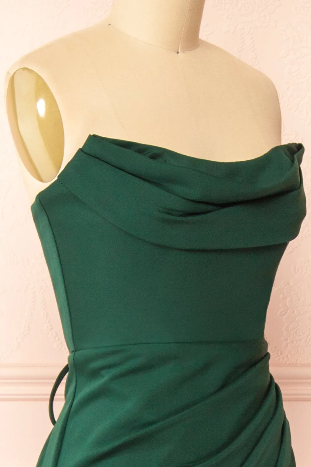 Ailsa Green | Strapless Gown w/ High Slit