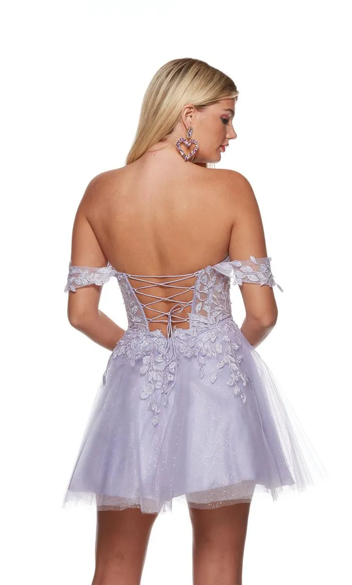 Alyce Paris A-Line Lace Corset Homecoming Dress 3159