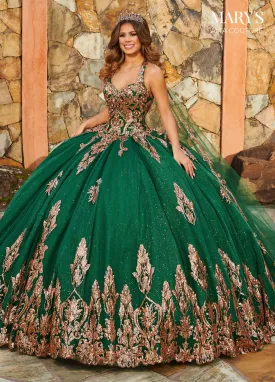 Applique Cape Quinceanera Dress by Alta Couture MQ3089