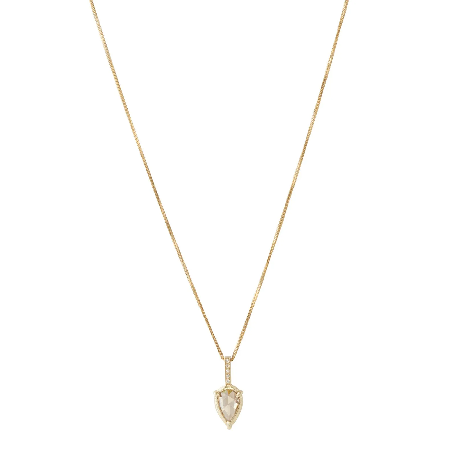 Arrow Necklace - Champagne Diamond