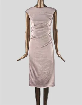 Betsy & Adam Cap Sleeve Satin Sheath Dress - 4 US