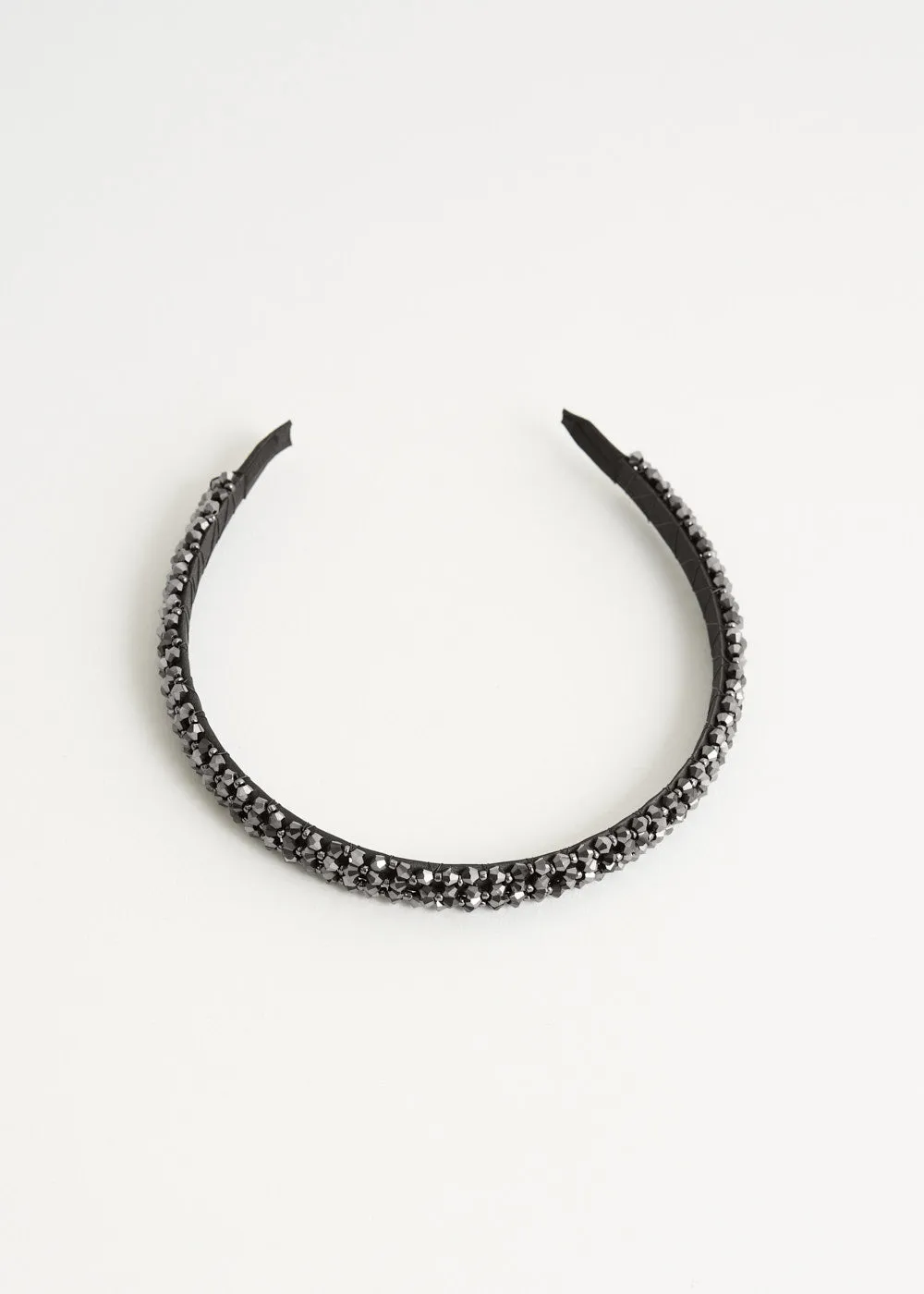 BILLIE THIN JEWELLED HEADBAND - DARK BLUE