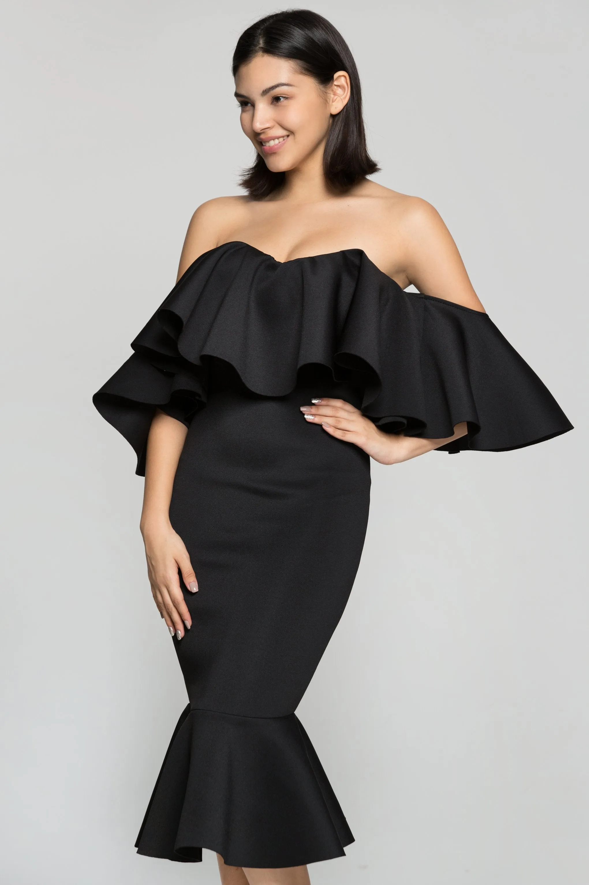 Black Sweetheart Neck Mermaid Dress