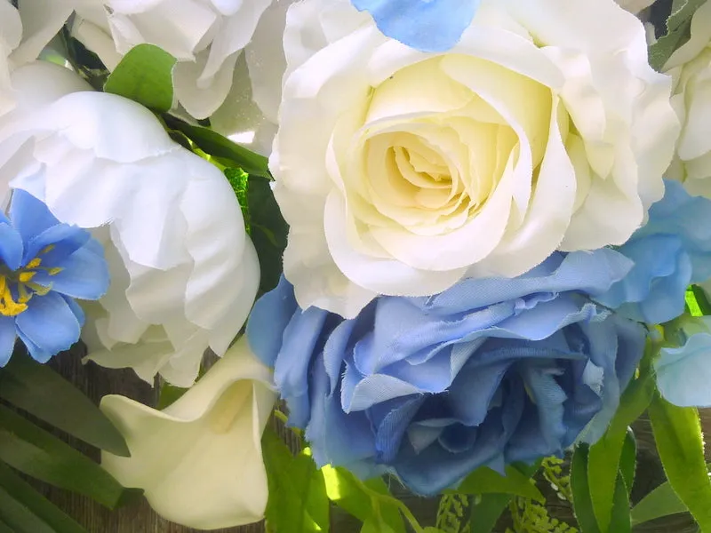 Blue and white Wedding arch, Wedding swag, Wedding Arch Decorations