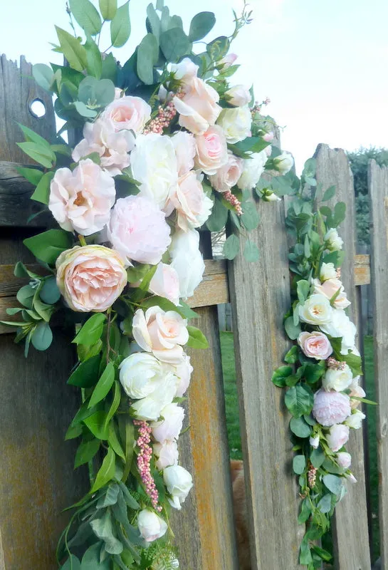 Blush Pink and white arch, Wedding Flowers, Wedding Decorations