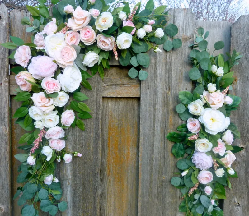 Blush Pink and white arch, Wedding Flowers, Wedding Decorations