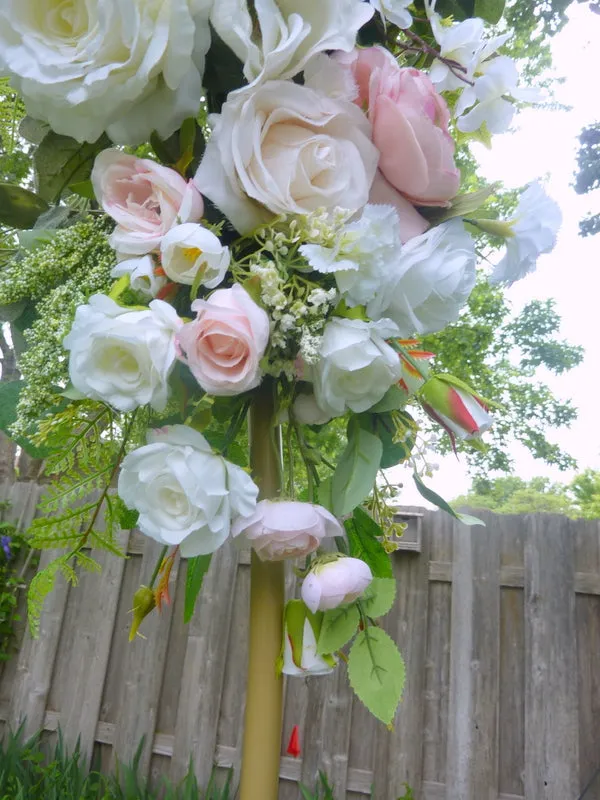 Blush Pink and white Wedding Flowers, Wedding Arch Decorations