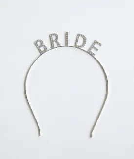 Bride Rhinestone Headband - Silver