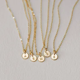 Bridesmaid Initial Necklace Set