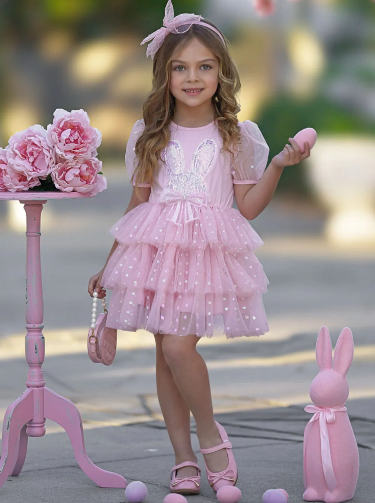 Bunny Magic Easter Pink Tutu Dress