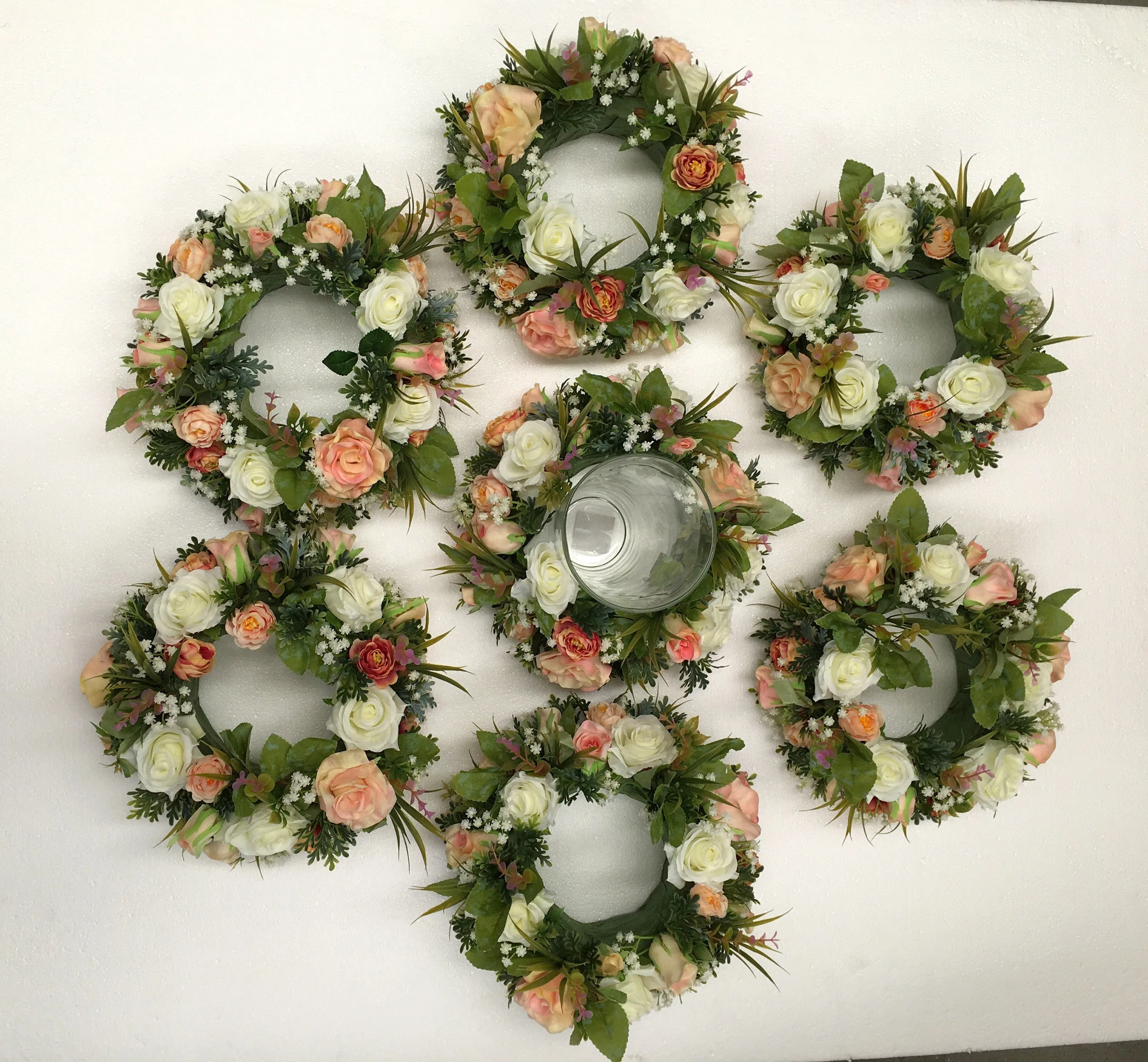 Candle Ring / Wreath - Wedding Table Centrepieces  -Natalie L