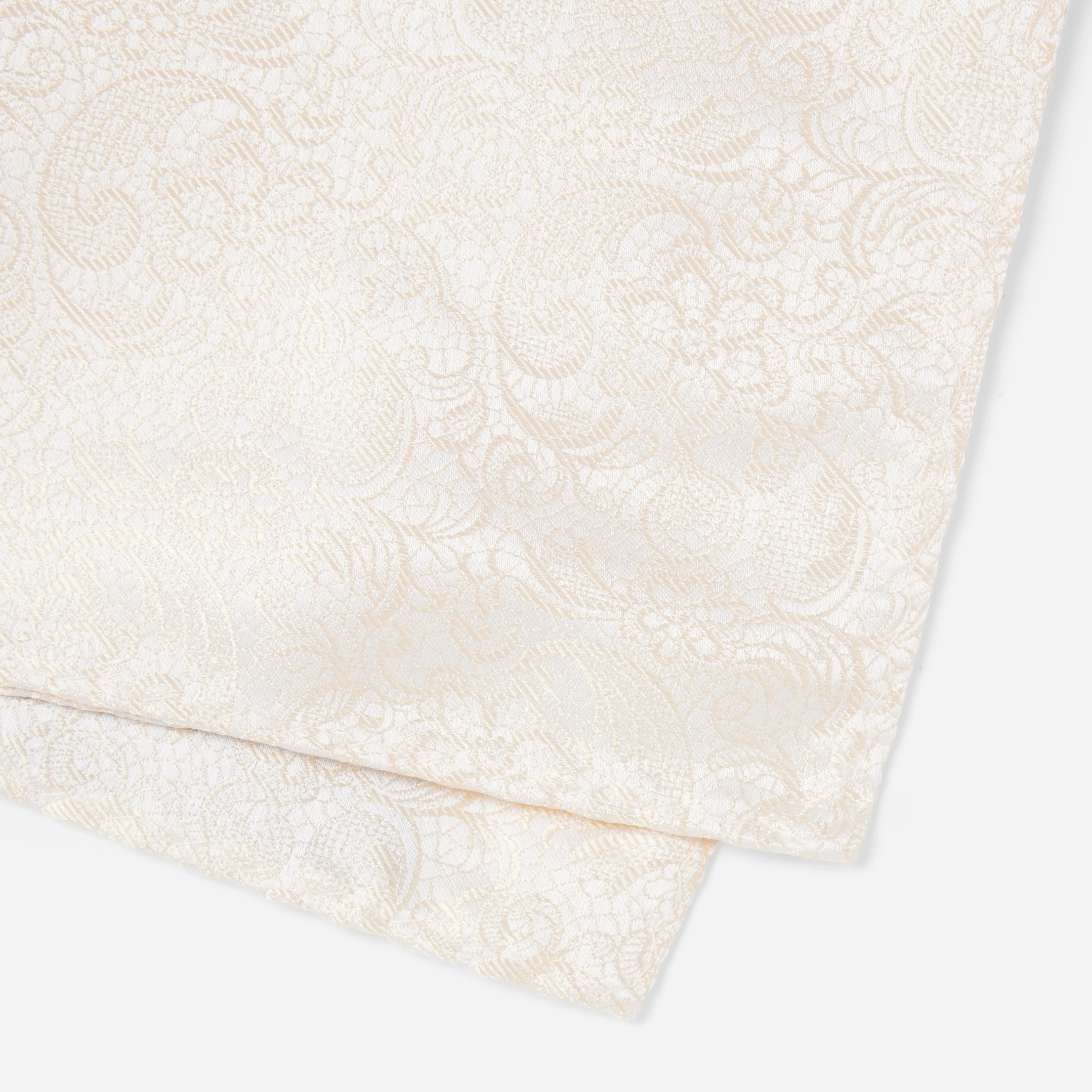 Ceremony Paisley Light Champagne Pocket Square