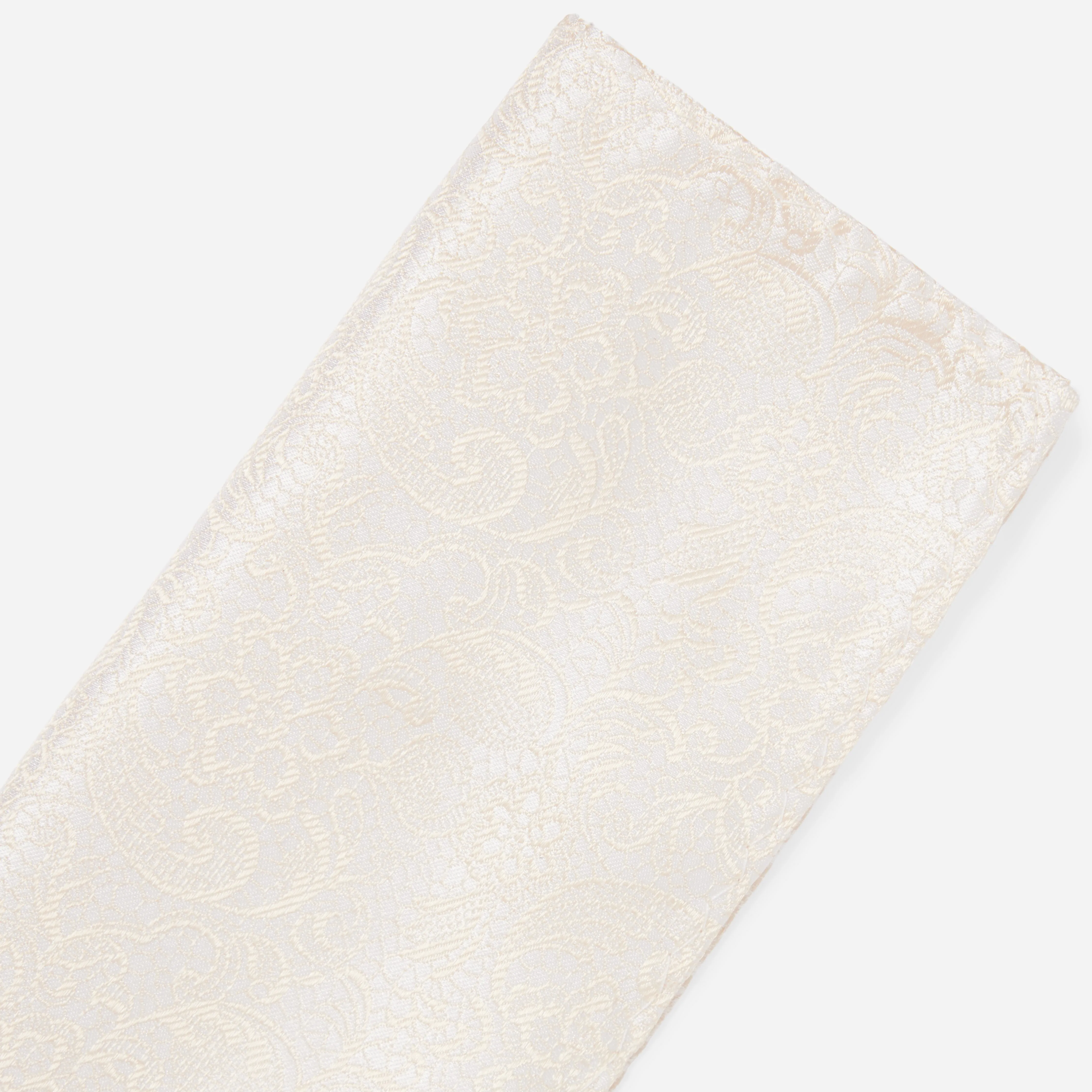 Ceremony Paisley Light Champagne Pocket Square