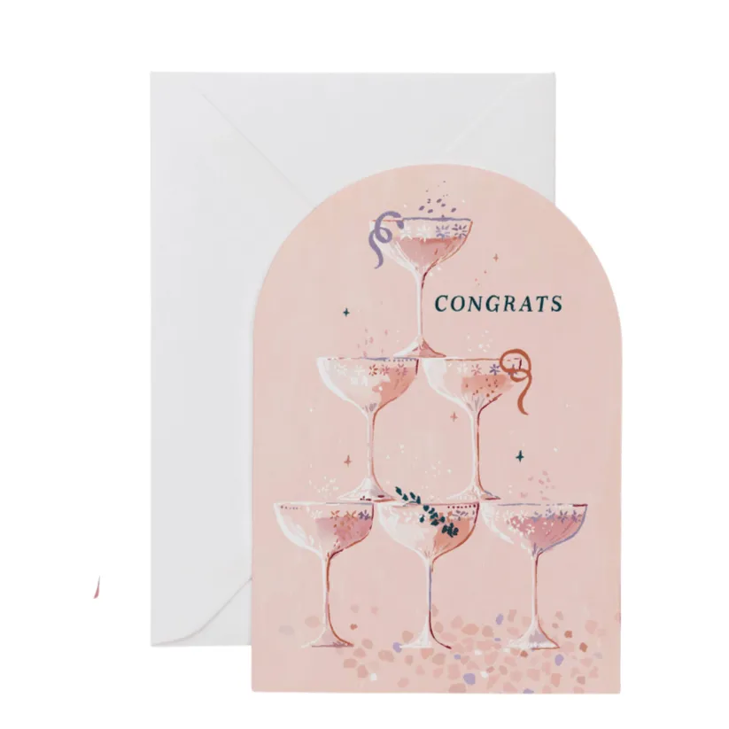 Champagne Congratulations Card