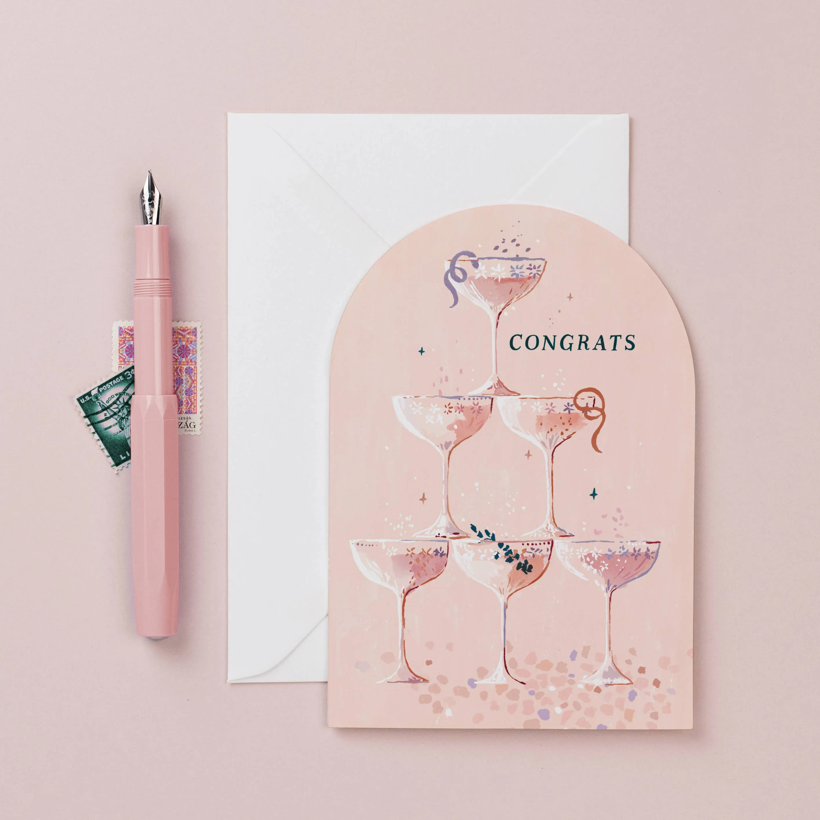 Champagne Congratulations Card