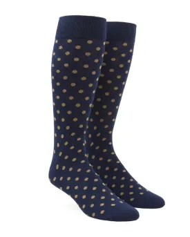 Circuit Dots Light Champagne Dress Socks