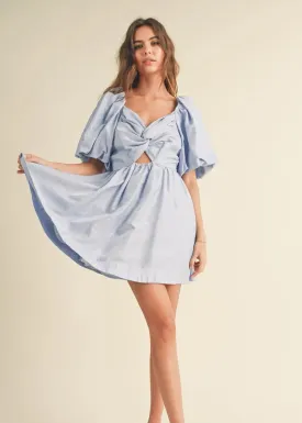 Delaney Powder Blue Mini Dress