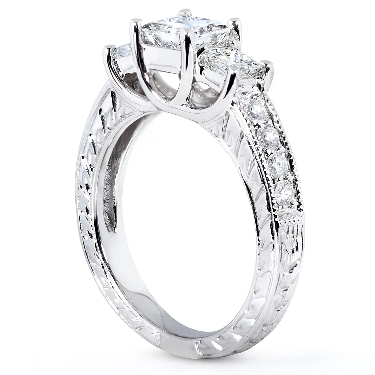 Diamond Wedding Ring Set 1 3/5 carats (ctw) in 14K Gold