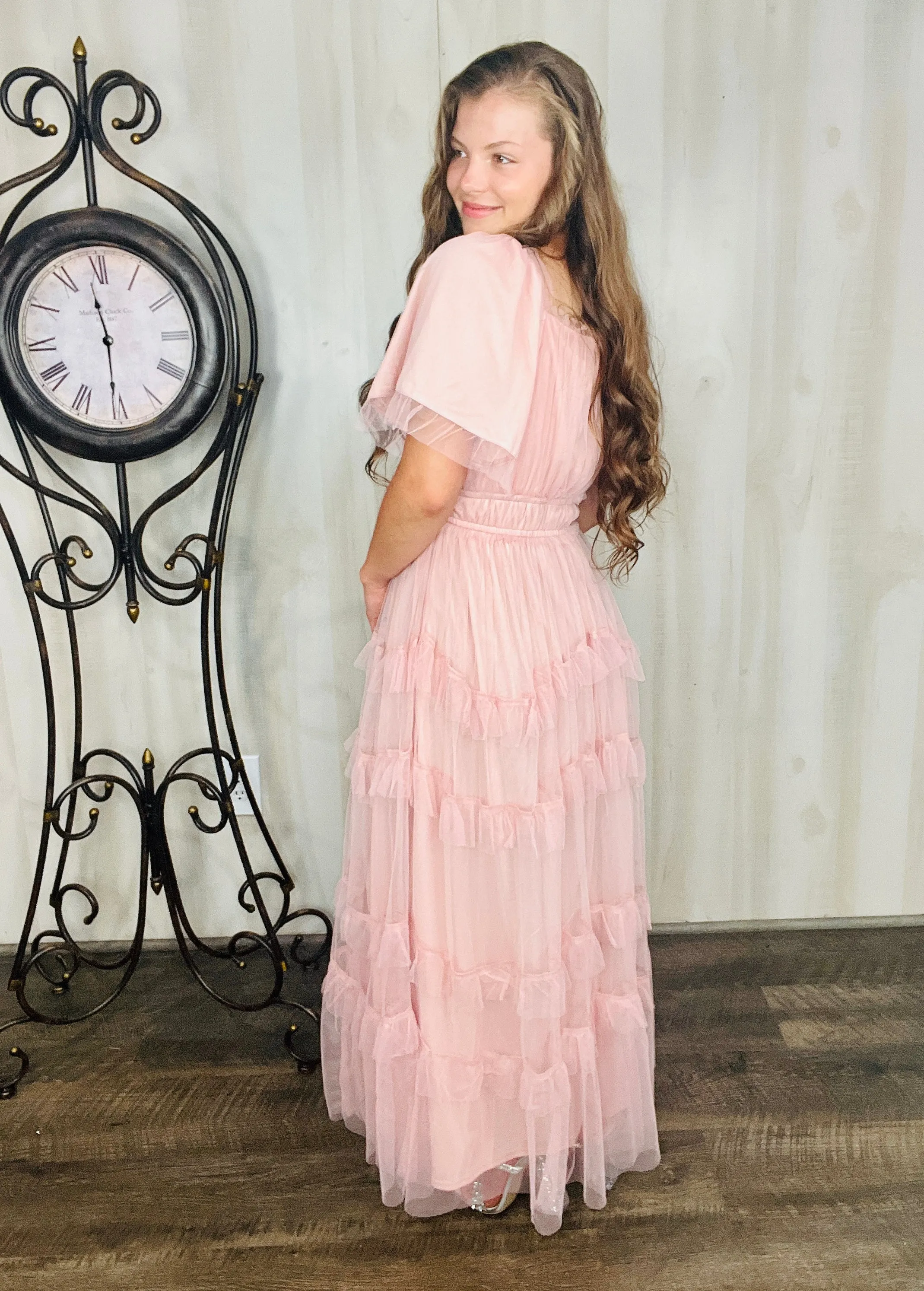 Dreaming Princess Maxi Dress- Pink