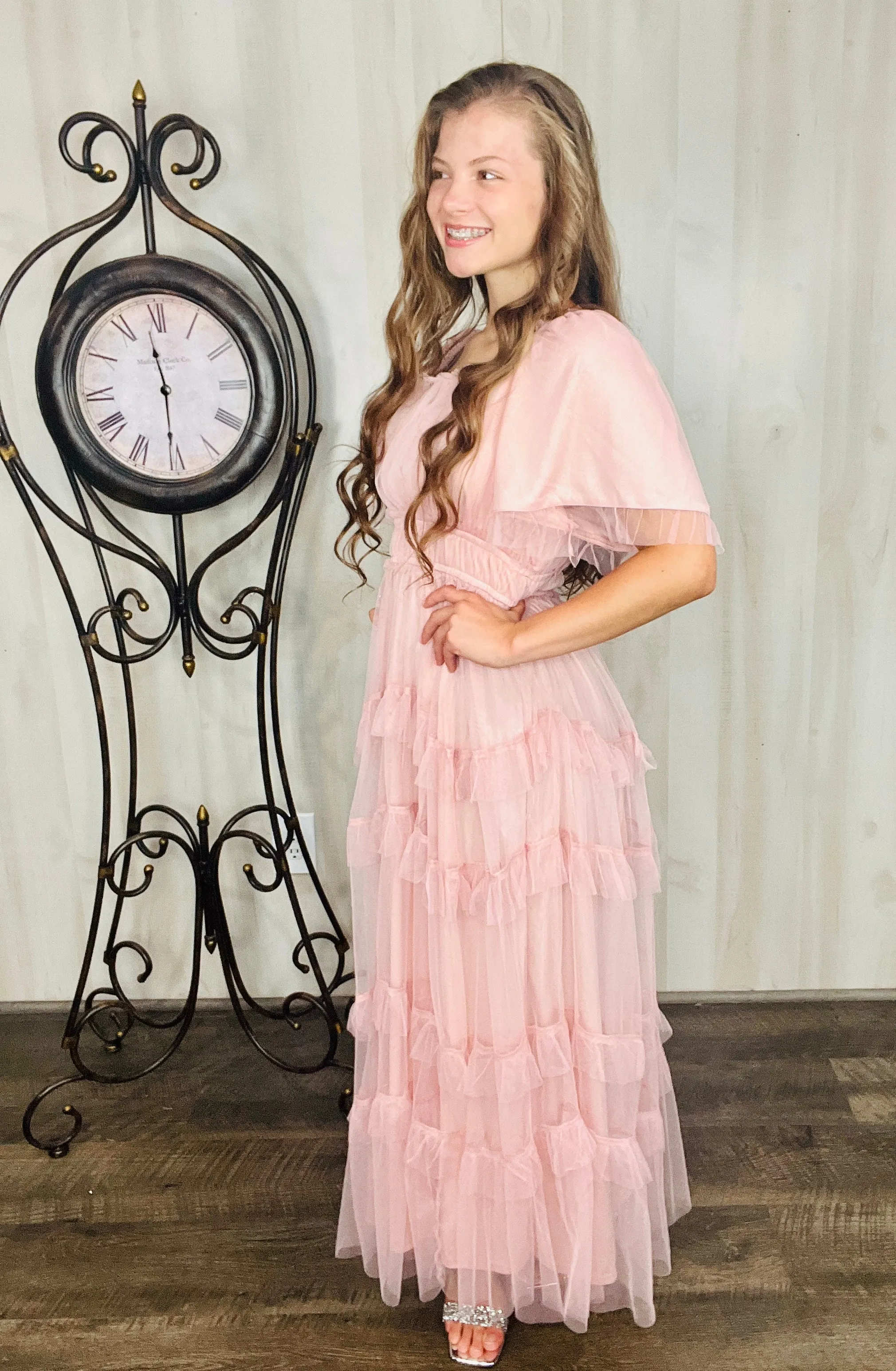 Dreaming Princess Maxi Dress- Pink