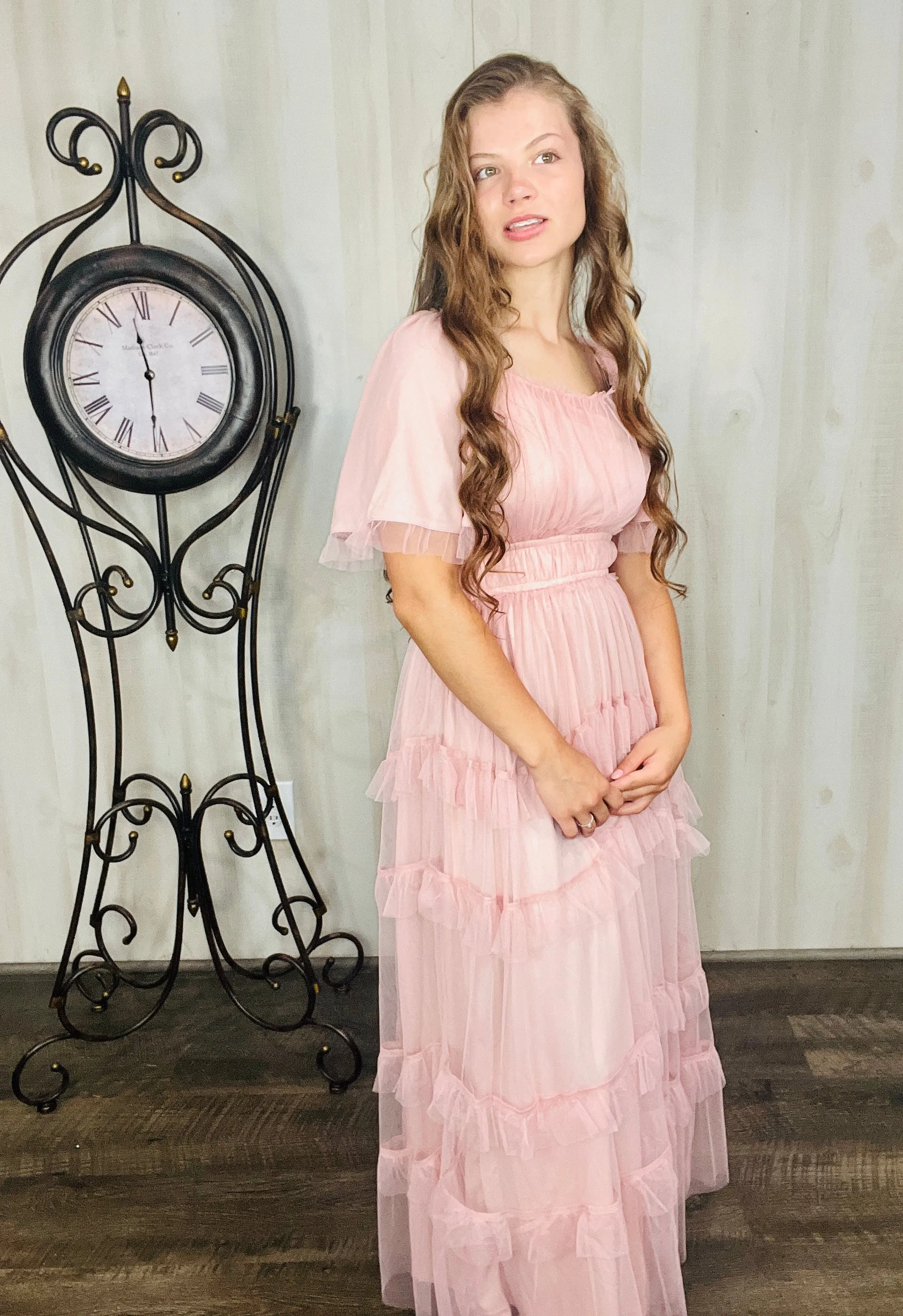 Dreaming Princess Maxi Dress- Pink