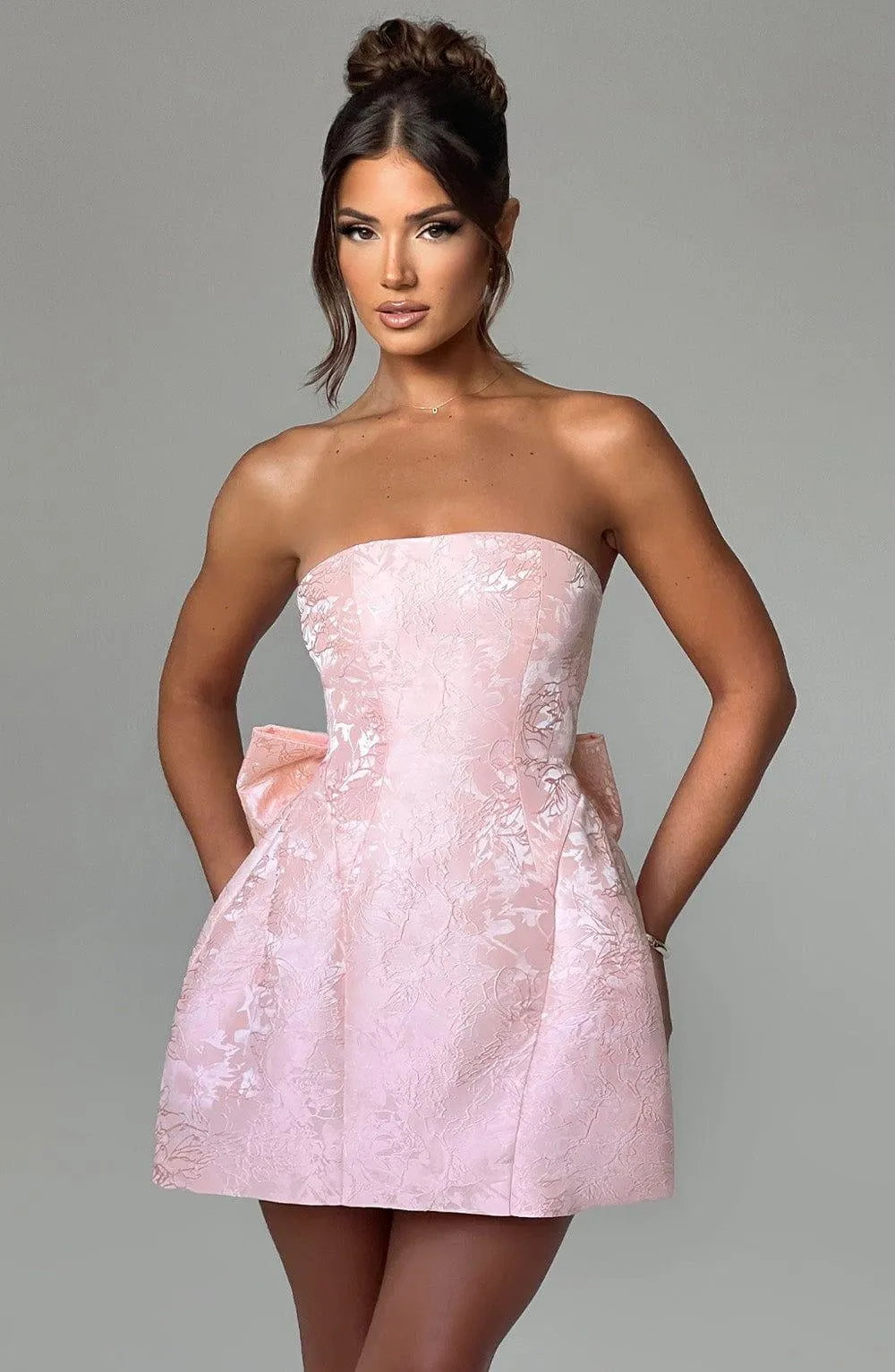 Blush Elenora Mini Dress - Elegant and Feminine