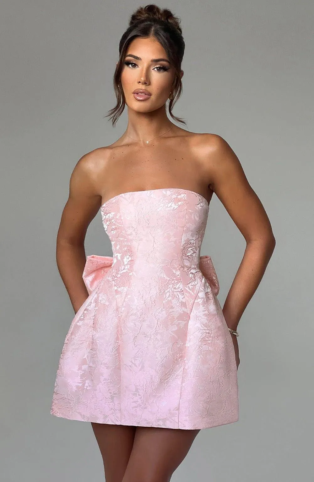 Blush Elenora Mini Dress - Elegant and Feminine