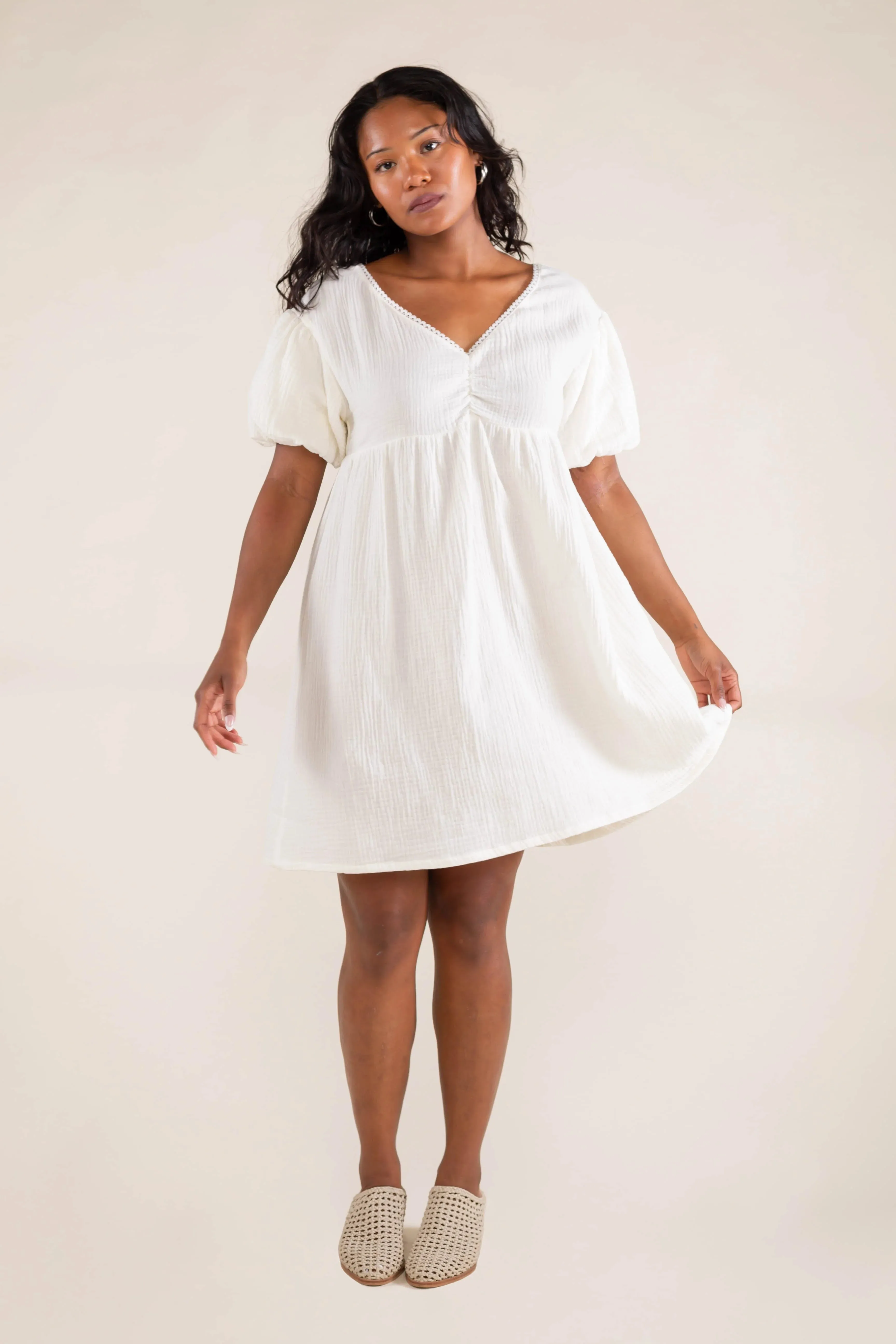 Elodie Ivory Cotton Dress by NLT