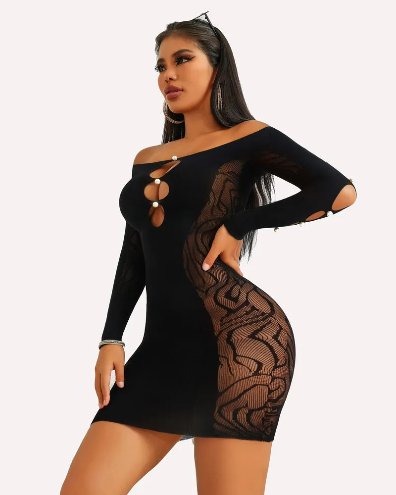 Fishnet Lingerie Bodycon Mini Dress