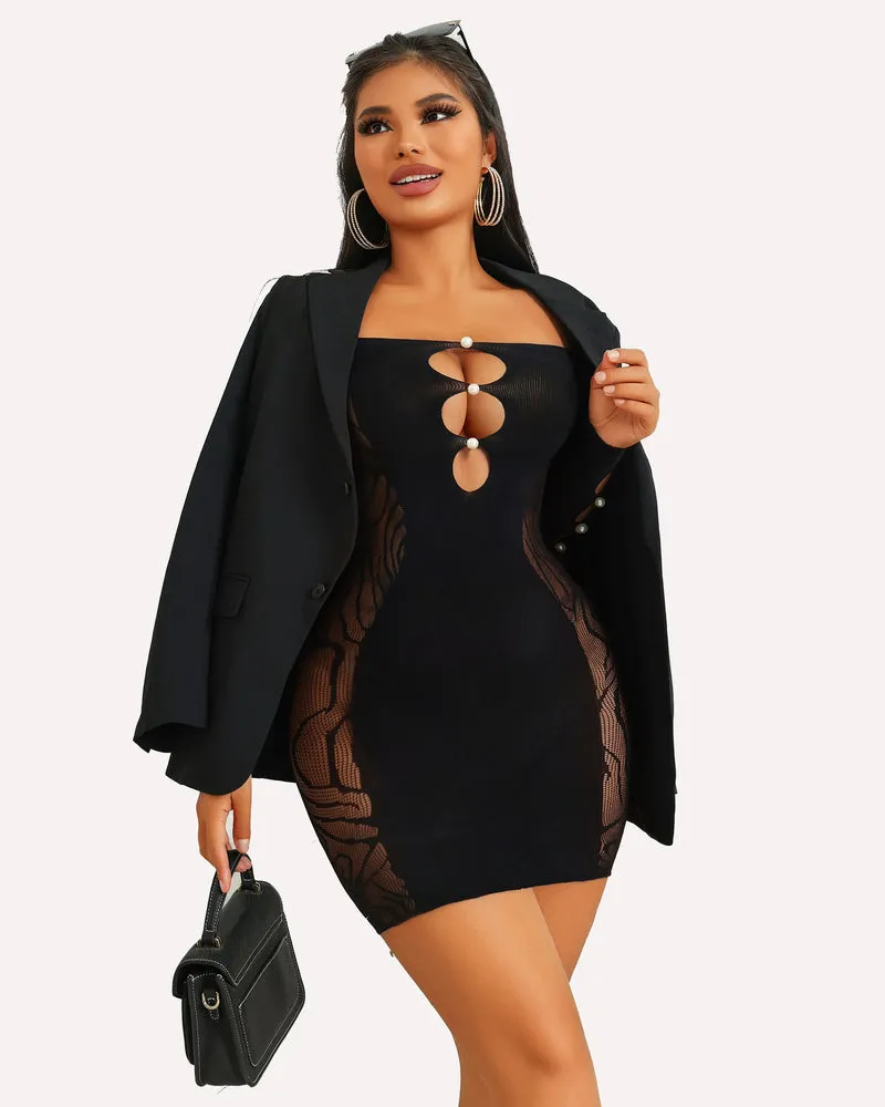 Fishnet Lingerie Bodycon Mini Dress