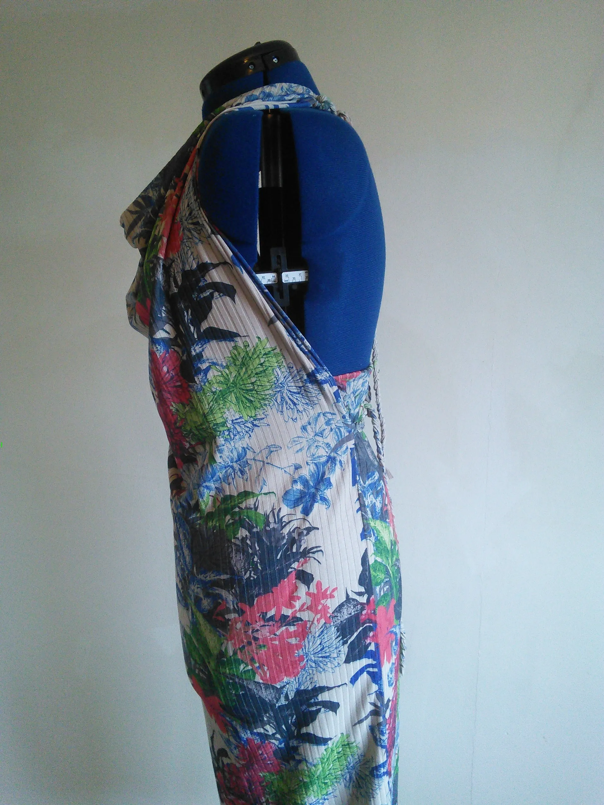 Floral Pattern Halterneck Dress