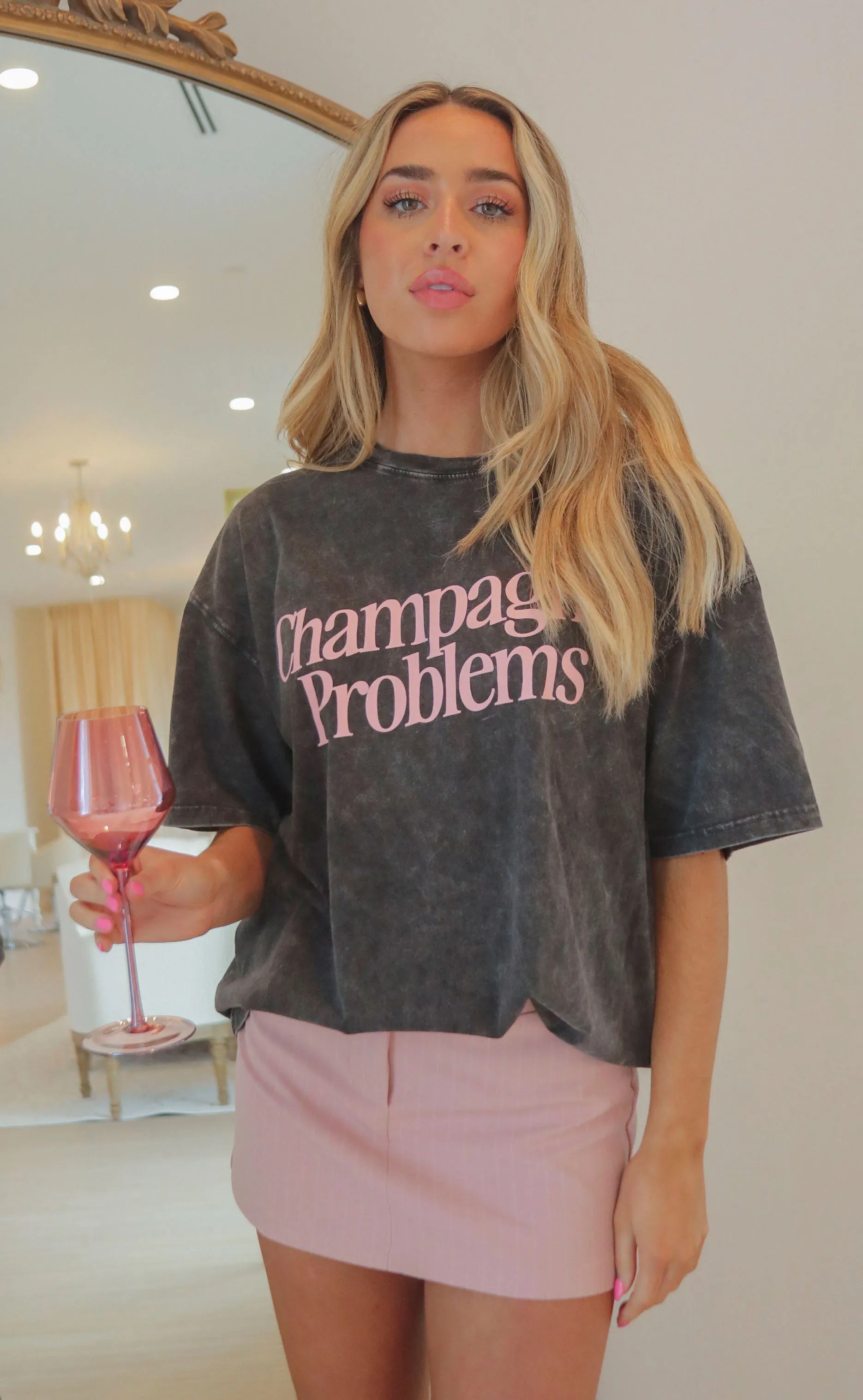 friday   saturday: champagne problems band t shirt