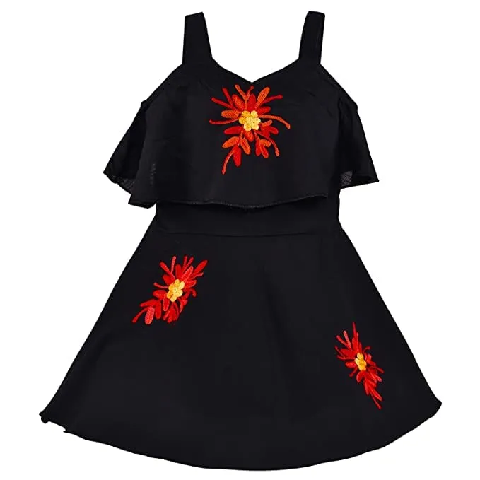 Girls A-line Strap Neck dress