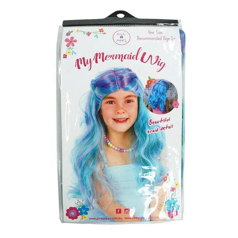 Girls Mermaid Wig for Mermaid, Fairy & Princess Costume, Dress Up & Accessories