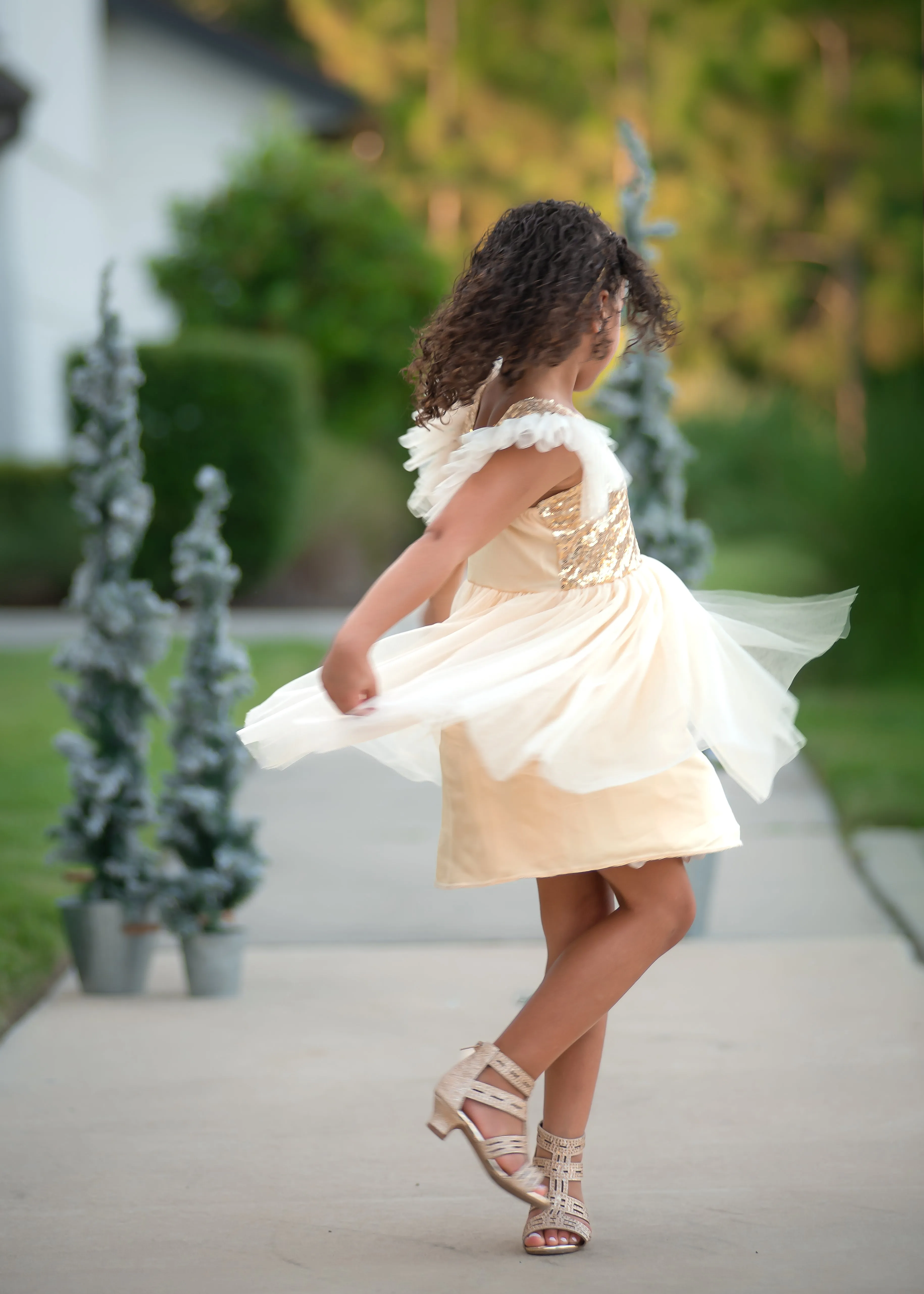 GOLD SPARKLE TUTU DRESS - READY TO SHIP