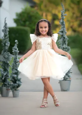 GOLD SPARKLE TUTU DRESS - READY TO SHIP