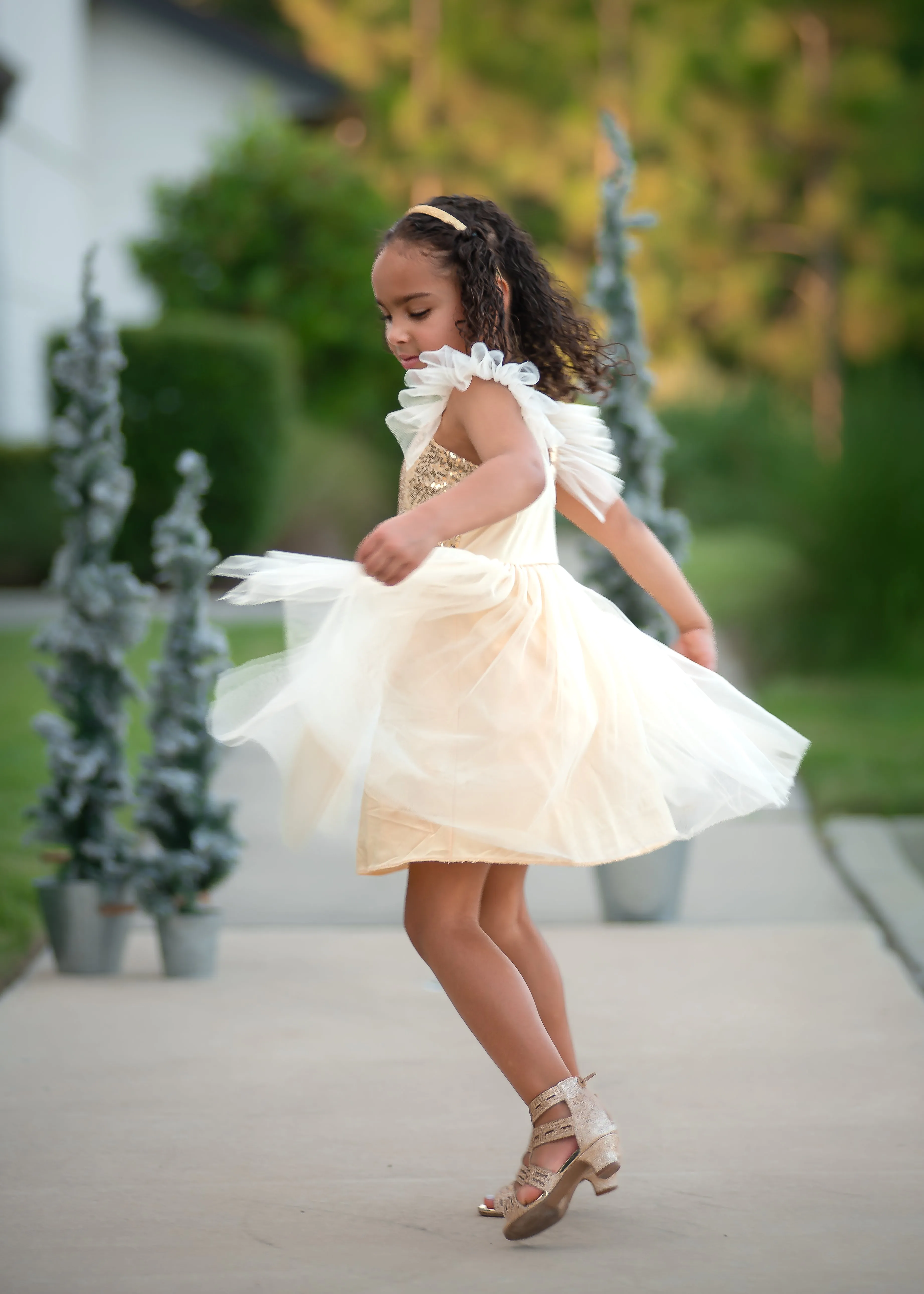 GOLD SPARKLE TUTU DRESS - READY TO SHIP