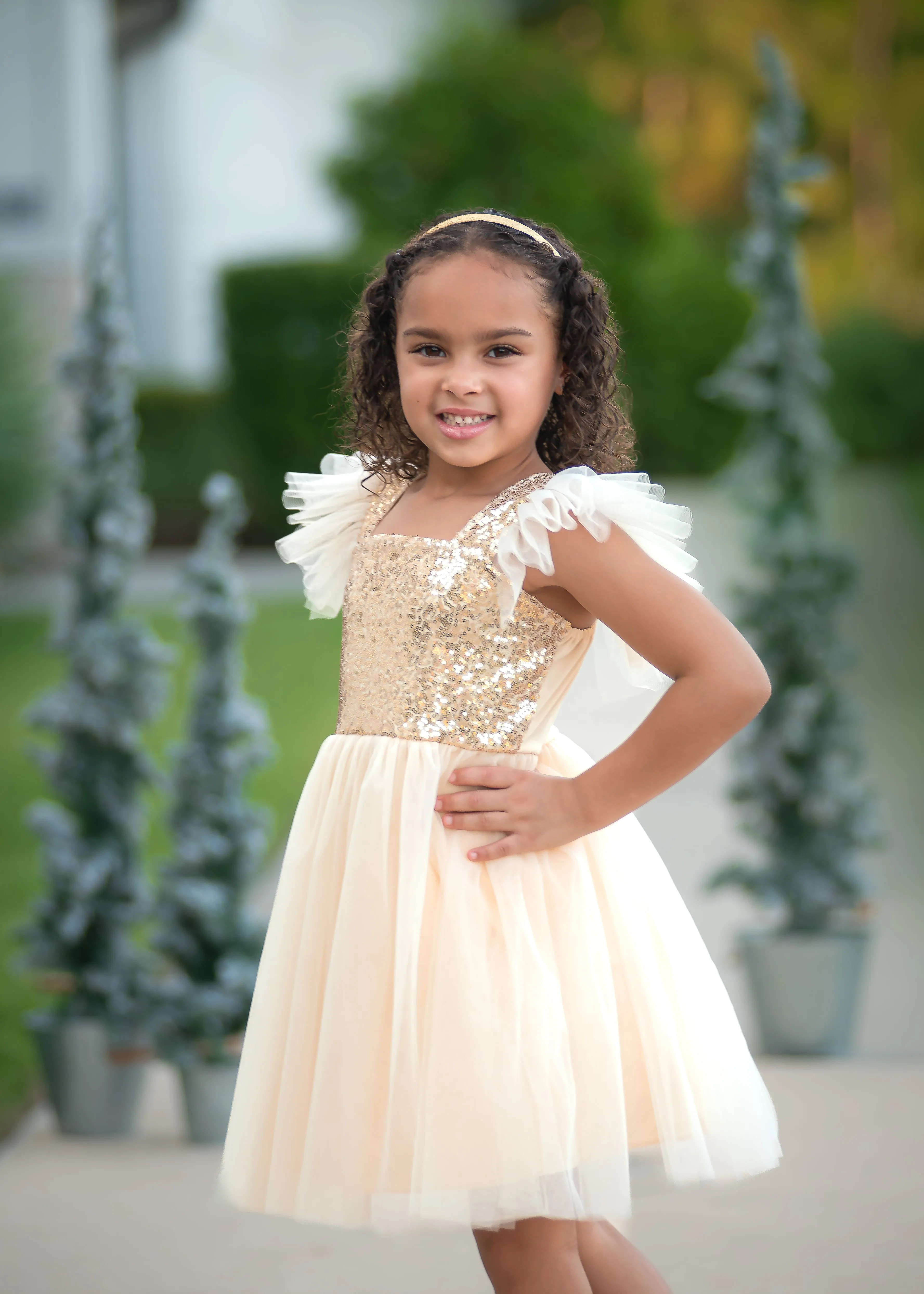 GOLD SPARKLE TUTU DRESS - READY TO SHIP